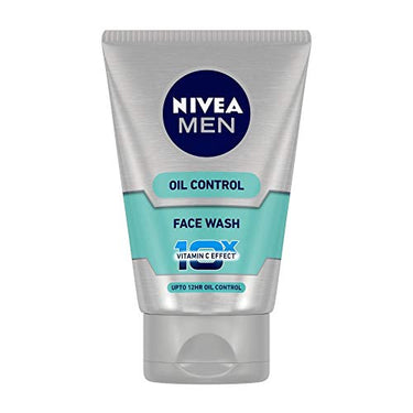 Nivea Deodorant Roll On, Fresh Natural for Men, 50ml And Face Wash, Oil Control, 10x Vitamin C for Men, 100g